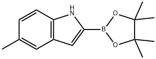 5-メチルインドール-2-ボロン酸ピナコールエステル 化学構造式