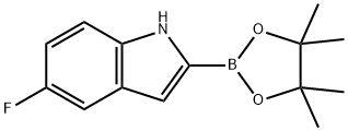 5-Fluoro-1h-indole-2-boronic acid pinacol ester Structure