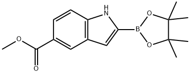 5-Methoxycarbonylindole-2-boronic acid pinacol ester Structure