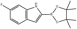 6-氟吲哚-2-硼酸频哪醇酯, 1256358-98-1, 结构式