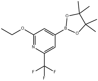2-乙氧基-6-三氟甲基吡啶-4-硼酸频那醇酯, 1256359-30-4, 结构式