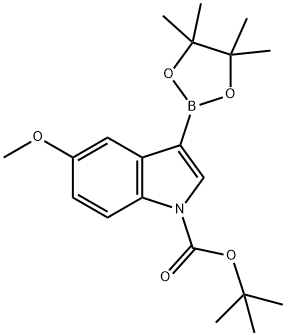 1-BOC-5-METHOXYINDOLE-3-BORONIC ACID, PINACOL ESTER 结构式
