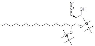 (2S,3S,4R)-2-Azido-3,4-bis[(tert-butyldimethylsilyl)oxy]-1-octadecanol 结构式