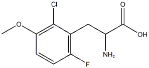 2-氨基-3-(2-氯-6-氟-3-甲氧基苯基)丙酸, 1256482-61-7, 结构式