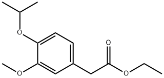 2-(4-イソプロポキシ-3-メトキシフェニル)酢酸エチル 化学構造式