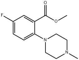 Methyl 5-Fluoro-2-(4-Methylpiperazino)benzoate Struktur