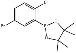 2-(2,5-ジブロモフェニル)-4,4,5,5-テトラメチル-1,3,2-ジオキサボロラン 化学構造式