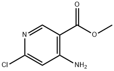 4-アミノ-6-クロロニコチン酸メチル 化学構造式