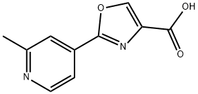 2-(2-methylpyridin-4-yl)oxazole-4-carboxylic acid Struktur