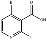4-ブロモ-2-フルオロピリジン-3-カルボン酸 化学構造式