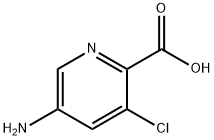 5-アミノ-3-クロロピリジン-2-カルボン酸 化学構造式