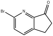 7H-Cyclopenta[b]pyridin-7-one, 2-bromo-5,6-dihydro-, 1256823-72-9, 结构式