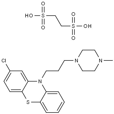 丙氯拉嗪乙二磺酸盐,1257-78-9,结构式