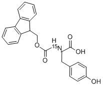 N-芴甲氧羰基-[15N]酪氨酸, 125700-34-7, 结构式