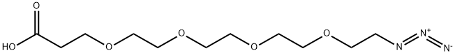 15-Azido-4,7,10,13-tetraoxapentadecanoic acid Structure