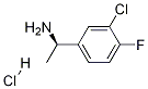 (R)-1-(3-氯-4-氟苯基)乙胺盐酸盐, 1257106-65-2, 结构式