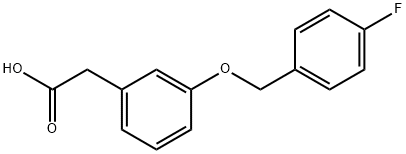 3-[(4-氟苯甲基)氧]苯乙酸,125721-49-5,结构式