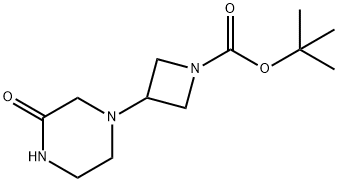 1-Boc-3-(3-oxo-1-piperazinyl)azetidine Structure