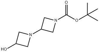 tert-Butyl 3-(3-hydroxyazetidin-1-yl)azetidine-1-carboxylate Structure
