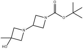 tert-Butyl 3-(3-hydroxy-3-methyl-azetidin-1-yl)azetidine-1-carboxylate Structure