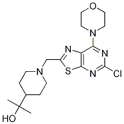 2-(1-((5-Chloro-7-Morpholinothiazolo[5,4-d]pyriMidin-2-yl)Methyl)piperidin-4-yl)propan-2-ol Structure