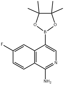 6-fluoro-4-(4,4,5,5-tetraMethyl-1,3,2-dioxaborolan-2-yl)isoquinolin-1-aMine Structure