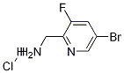 (5-溴-3-氟吡啶-2-基)甲胺盐酸盐, 1257535-19-5, 结构式