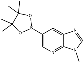 3-メチル-6-(4,4,5,5-テトラメチル-1,3,2-ジオキサボロラン-2-イル)-3H-イミダゾ[4,5-B]ピリジン 化学構造式