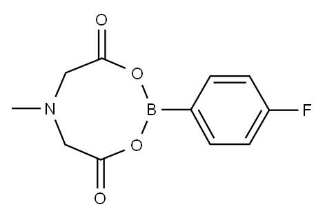 2-(4-Fluorophenyl)-6-methyl-1,3,6,2-dioxazaborocane-4,8-dione Struktur