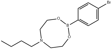 4-溴苯基硼酸-N-丁基二乙醇酯,1257642-68-4,结构式