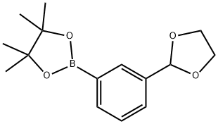 2-(3-(1,3-二氧戊环-2-基)苯基)-4,4,5,5-四甲基-1,3,2-二氧杂硼烷, 1257648-34-2, 结构式
