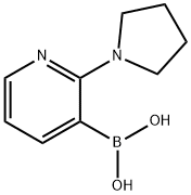 2-(ピロリジン-1-イル)ピリジン-3-ボロン酸 化学構造式