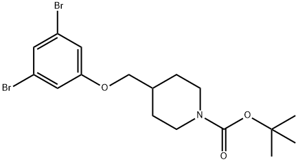 tert-Butyl 4-((3,5-dibromophenoxy)methyl)piperidine-1-carboxylate Structure