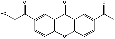 2-hydroxyacetyl-7-acetylxanthone 化学構造式