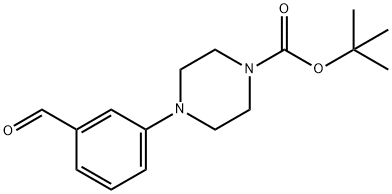 1-BOC-4-(3-ホルミルフェニル)ピペラジン 化学構造式