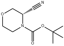 (S)-4-BOC-3-氰基吗啉, 1257856-86-2, 结构式