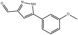 5-(3-Methoxyphenyl)-1H-pyrazole-3-carbaldehyde Struktur