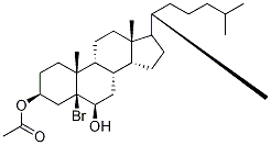 5-Bromo-5α-cholestane-3,6-diol 3-Acetate Structure