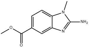 1H-BenziMidazole-5-carboxylic acid, 2-aMino-1-Methyl-, Methyl ester Structure
