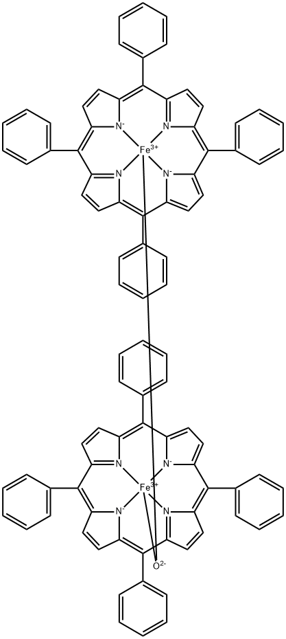 间-四苯基卟吩-Μ-氧化铁二聚体, 12582-61-5, 结构式