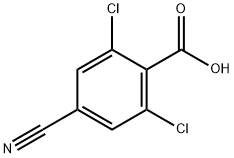 2,6-二氯-4-氰基苯甲酸 结构式