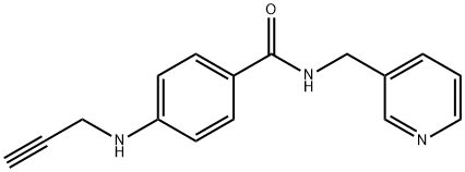 4-(丙-2-炔-1-基氨基)-N-(吡啶-3-基甲基)苯甲酰胺, 1258400-21-3, 结构式