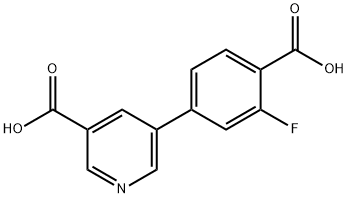 5-(4-羧基-3-氟苯基)烟酸,1258613-93-2,结构式