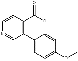 3-(4-メトキシフェニル)イソニコチン酸 化学構造式