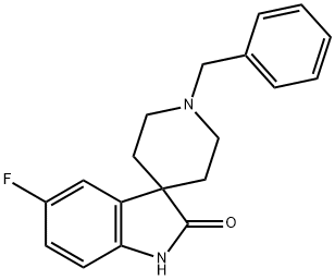 1'-苄基-5-氟螺环[二氢吲哚-3,4'-哌啶]-2-酮 结构式