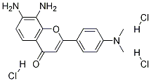 7,8-二氨基-2-(4-(二甲基氨基)苯基)-4H-色烯-4-酮三盐酸盐, 1258638-65-1, 结构式