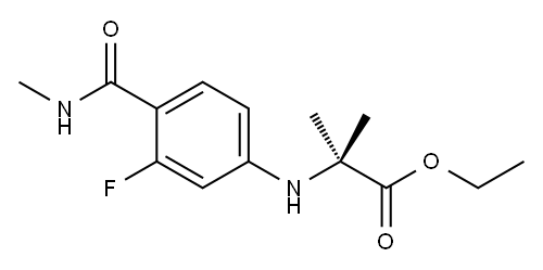 ethyl 2-(3-fluoro-4-(MethylcarbaMoyl)phenylaMino)-2-Methylpropanoate Structure