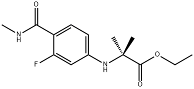 ethyl 2-(3-fluoro-4-(MethylcarbaMoyl)phenylaMino)-2-Methylpropanoate Structure