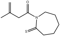 2H-Azepine-2-thione,  hexahydro-1-(3-methyl-1-oxo-3-butenyl)-  (9CI) Struktur