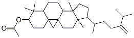 1-(4-Isopropyl-1-methyl-4-pentenyl)-3a,6,6,12a-tetramethyltetradecahyd ro-1H-cyclopenta[a]cyclopropa[e]phenanthren-7-yl acetate Struktur